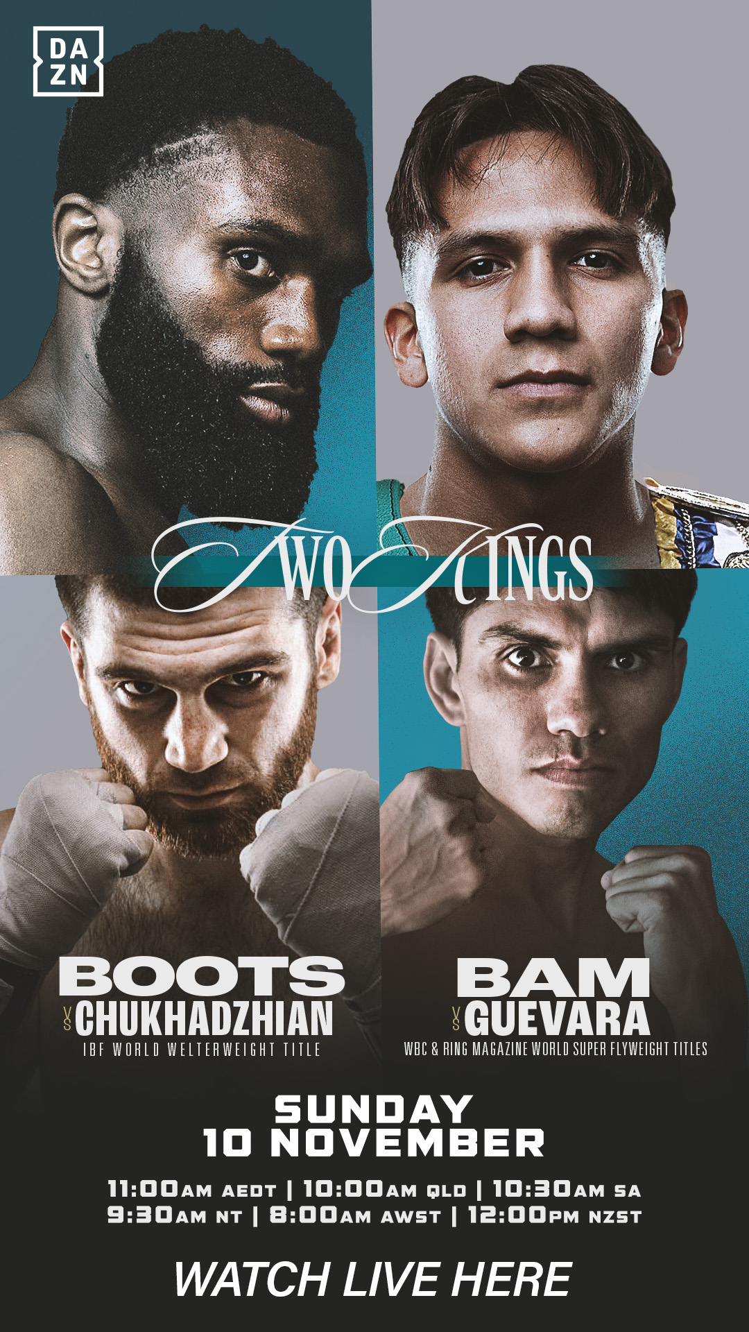 Jaron ‘Boots’ Ennis Vs. Karen Chukhadzhian & Jesse ‘Bam’ Rodriguez Vs.Pedro Guevara